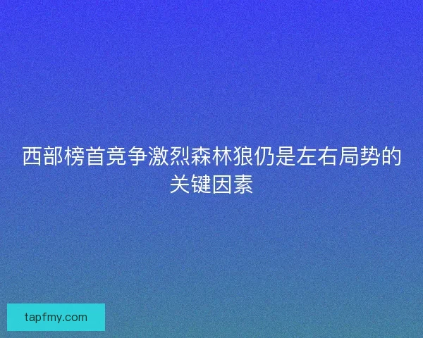 西部榜首竞争激烈森林狼仍是左右局势的关键因素 西部榜首竞争激烈森林狼仍是左右局势的关键因素